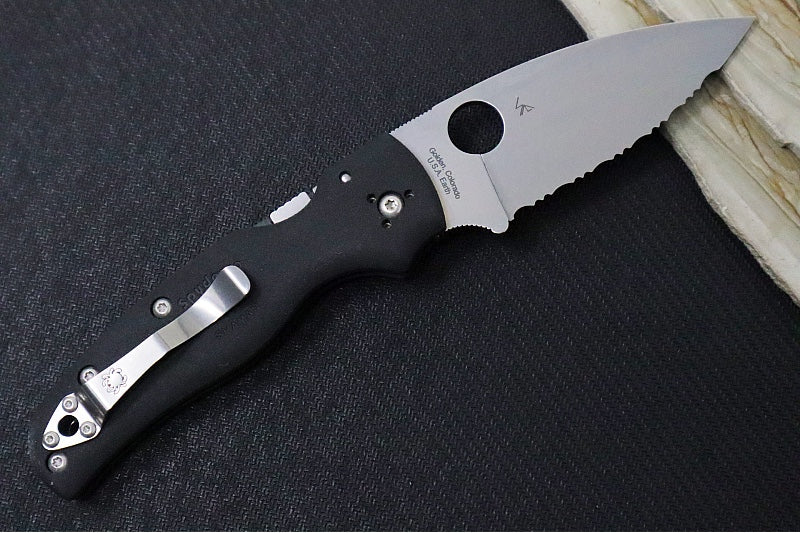 Spyderco Shaman Lightweight - Black FRN Handle / CTS-BD1N Steel / Stonewashed Finish C229SBK