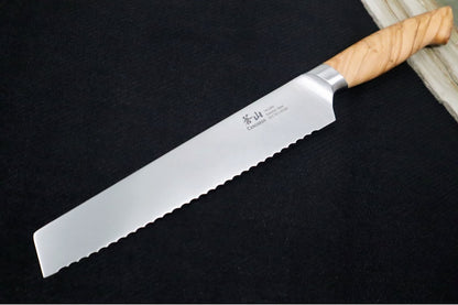 Cangshan Cutlery Oliv Series 8" Bread Knife - Swedish 14C28N Steel - Solid Olive Wood Handle