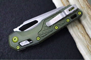 Microtech MSI Manual Folder - Apocalyptic Finished Blade / Grenade Green Anodized Aluminum w/ Frag Pattern Handle 210-10FRDGG-U25 - Northwest Knives