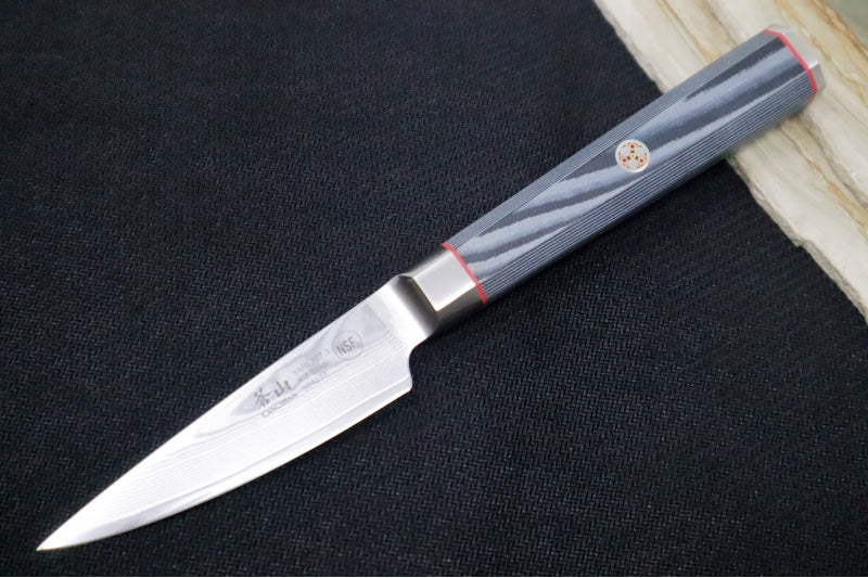 Cangshan Cutlery YARI Series 3.5" Paring Knife - Forged X-7 Damascus - Gray Magnetic Sheath 501271 - Northwest Knives