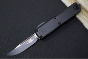 Microtech UTX-85 OTF Gen IV- Single Edge Blade / Black Finish / Black Anodized Aluminum Handle 12314-1T - Northwest Knives