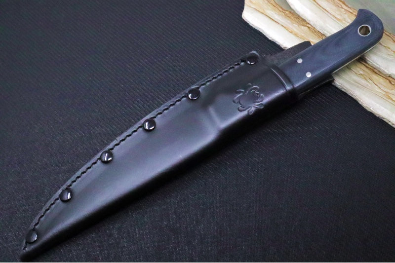 Spyderco Shelter Cove Fixed Blade - 8Cr17MoV Steel / Trailing Point Blade / Black Contoured G-10 Handle FB52GP