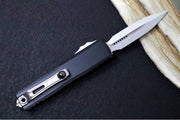 Microtech UTX-85 OTF Gen IV- Dagger Blade / Stonewashed Finish / Black Anodized Aluminum Handle 12324-10 - Northwest Knives