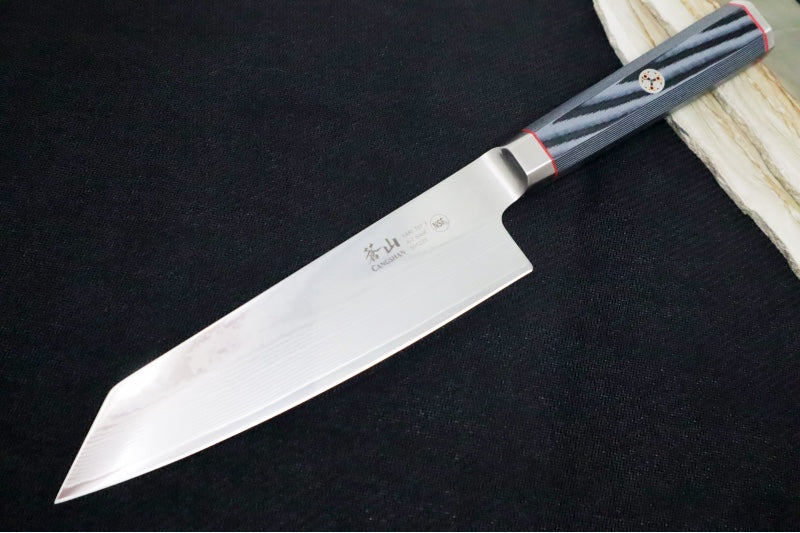 Cangshan Cutlery YARI Series 7" Kiritsuke Knife - Forged X-7 Damascus - Gray Magnetic Sheath 501233 - Northwest Knives