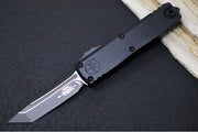 Microtech UTX-85 OTF Gen IV Tactical - Tanto Blade / Black Finish / Black Anodized Aluminum Handle 12334-1T - Northwest Knives