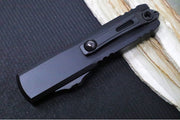 Microtech UTX-85 OTF Gen IV Tactical - Tanto Blade / Black Finish / Black Anodized Aluminum Handle 12334-1T - Northwest Knives