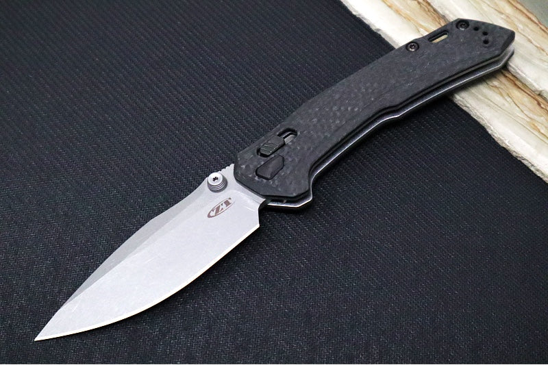 Zero Tolerance 0203CF Manual Folder - M390 Steel / Stonewashed Finish / Black Carbon Fiber Handle - Northwest Knives