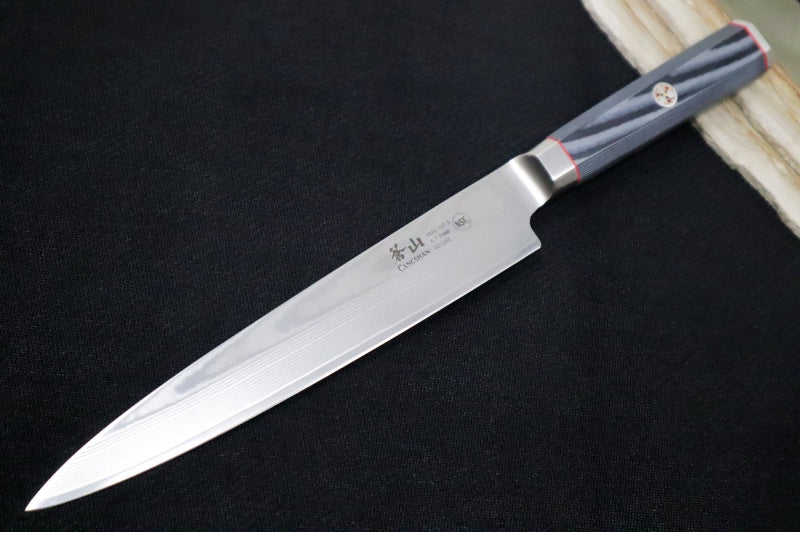 Cangshan Cutlery YARI Series 10" Sashimi Knife - Forged X-7 Damascus - Gray Magnetic Sheath 501295