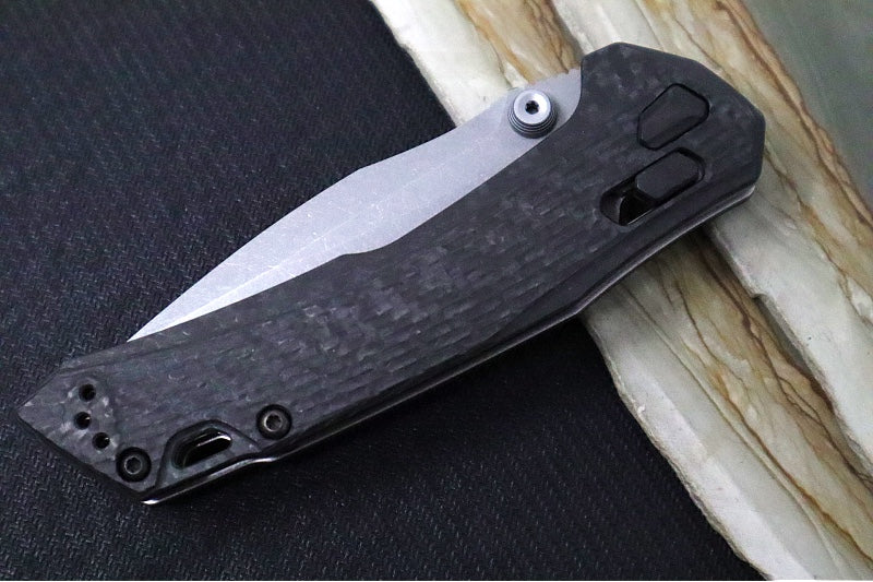 Zero Tolerance 0203CF Manual Folder - M390 Steel / Stonewashed Finish / Black Carbon Fiber Handle - Northwest Knives