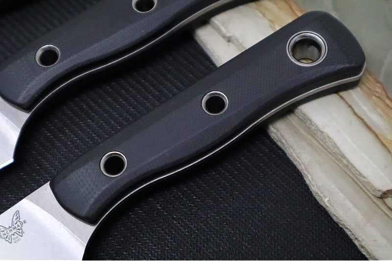 Benchmade 4001 Table Knife Set - TumbledFinish / CPM-154 Steel / Black G-10 Handles - Made in Portland, Oregon USA