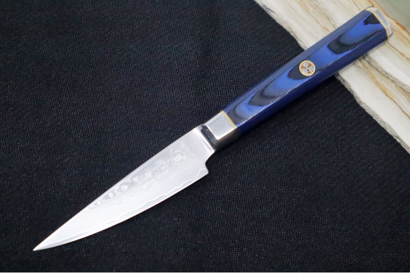Cangshan Cutlery Kita Series 3.5" Paring - 67 Layered Forged X-7 Damascus - Magnetic Wood Saya Sheath