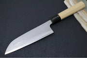 Kikuichi of Japan SW Carbon Series - 7" Santoku Knife Limited Edition - White #1 Carbon Damascus - Japanese Magnolia Handle - Handcrafted in Nara Japan - Northwest Knives
