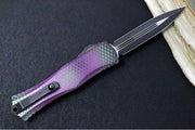 Microtech Hera II OTF X-51 - Double Edge / Darkwashed Apocalyptic Finished Blade / Purple X-51 Patterned Anodized Aluminum Handle 1702-1PUX51S - Northwest Knives