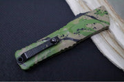 Microtech Combat Troodon OTF Gen III Signature Series - OD Green & Black Splatter Finish / Dagger Blade / OD Green & Black Splatter Aluminum Handle 1142-1ODTABKSPLS - Northwest Knives