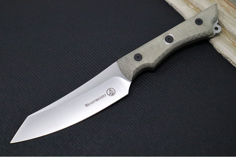 Messermeister - Overland Chef 4.5" Utility Knife - Nitro-B Blade Steel - Ultra-Rough Raw Canvas Micarta Handle - Handcrafted in Maniago, Italy