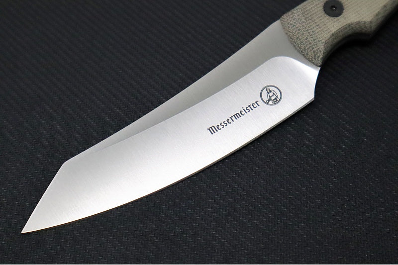 Messermeister - Overland Chef 4.5" Utility Knife - Nitro-B Blade Steel - Ultra-Rough Raw Canvas Micarta Handle - Handcrafted in Maniago, Italy