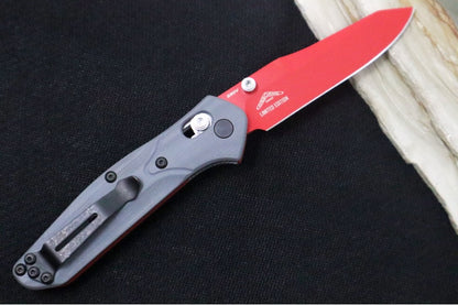 Benchmade 945RD-2401 Mini Osborne SHOT SHOW 2024 - Red Cerakote Reverse Tanto Blade / CPM-S90V / Gray G-10 Handle