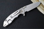 Rick Hinderer Knives XM-18 - 3.25" - Spearpoint Blade / Stonewashed Finish / CPM-S45VN / Black G-10 & Titanium Handle - Northwest Knives