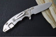 Rick Hinderer Knives XM-18 - 3.25" - Spearpoint Blade / Stonewashed Finish / CPM-S45VN / Red G-10 & Titanium Handle - Northwest Knives