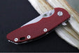 Rick Hinderer Knives XM-18 - 3.25" - Spearpoint Blade / Stonewashed Finish / CPM-S45VN / Red G-10 & Titanium Handle - Northwest Knives