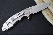 Rick Hinderer Knives XM-18 - 3.25" - Spearpoint Blade / Stonewashed Finish / CPM-S45VN / OD Green G-10 & Titanium Handle - Northwest Knives