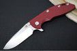Rick Hinderer Knives XM-18 - 3.25" - Spearpoint Blade / Bronzed Stonewashed Finish / CPM-S45VN / Red G-10 & Titanium Handle - Northwest Knives