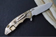 Rick Hinderer Knives XM-18 - 3.25" - Spearpoint Blade / Bronzed Stonewashed Finish / CPM-S45VN / Red G-10 & Titanium Handle - Northwest Knives