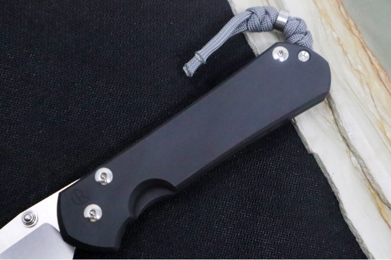 Chris Reeve Knives Large Sebenza 31 NWK Exclusive - Drop Point Blade / CPM-Magnacut Steel / Armor Black Cerakote Handle / Charcoal Lanyard L31-1734