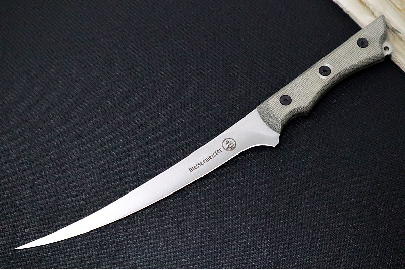 Messermeister - Overland Chef 7" Fillet Knife - Nitro-B Blade Steel - Ultra-Rough Raw Canvas Micarta Handle - Handcrafted in Maniago, Italy