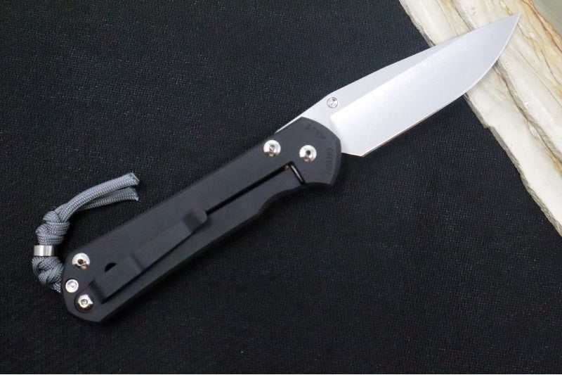 Chris Reeve Knives Large Sebenza 31 NWK Exclusive - Drop Point Blade / CPM-Magnacut Steel / Armor Black Cerakote Handle / Charcoal Lanyard L31-1734