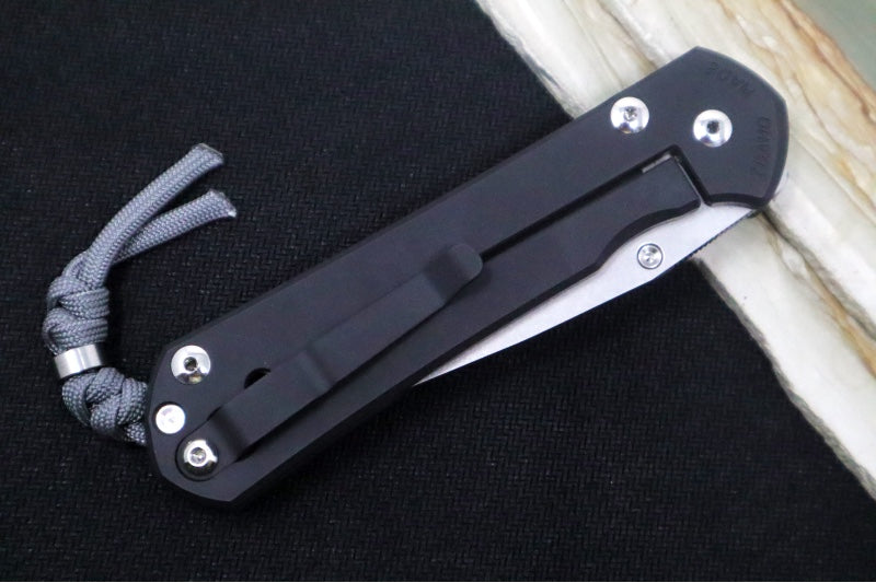 Chris Reeve Knives Large Sebenza 31 NWK Exclusive - Drop Point Blade / CPM-Magnacut Steel / Armor Black Cerakote Handle / Charcoal Lanyard L31-1734