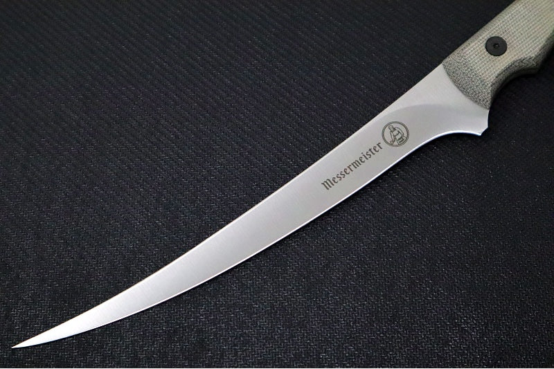 Messermeister - Overland Chef 7" Fillet Knife - Nitro-B Blade Steel - Ultra-Rough Raw Canvas Micarta Handle - Handcrafted in Maniago, Italy