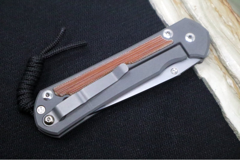 Chris Reeve Large Sebenza 31 - Tanto Blade / CPM-Magnacut Steel / Natural Micarta Inlay L31-1230