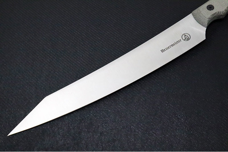 Messermeister - Overland Chef 9" Carving Knife - Nitro-B Blade Steel - Ultra-Rough Raw Canvas Micarta Handle - Handcrafted in Maniago, Italy - Northwest Knives