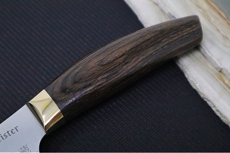 Messermeister Kawashima Series - 6.5" Nakiri Knife - Takefu San Mai Blade - Powdered SG2 Steel - Walnut Pakkawood Handle - Made in Seki City, Japan - Northwest Knives