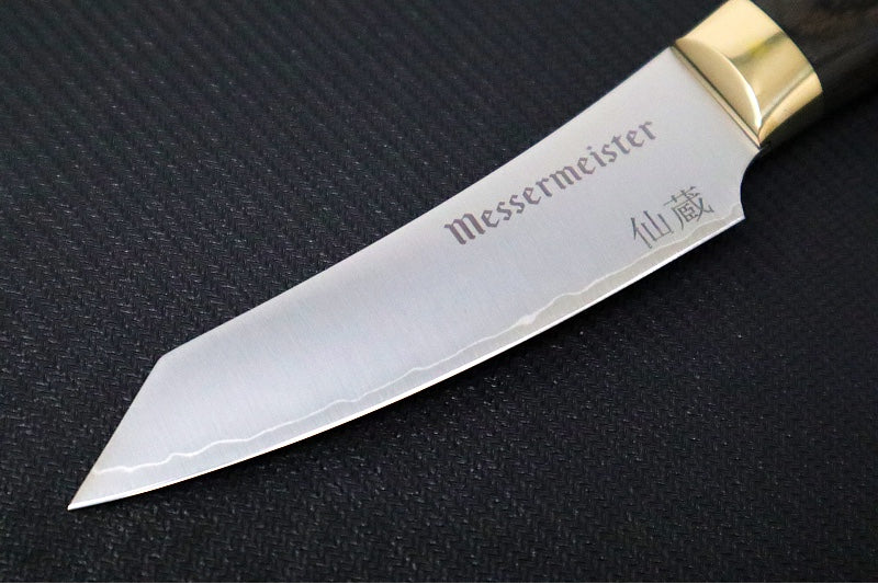 Messermeister Kawashima Series - 3.5" Paring Knife - Takefu San Mai Blade - Powdered SG2 Steel - Walnut Pakkawood Handle - Made in Seki City, Japan