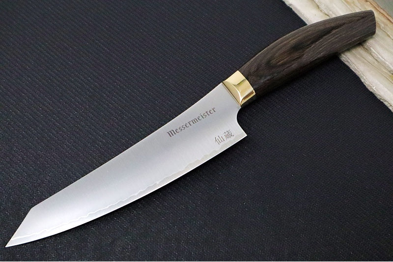 Messermeister Kawashima Series - 6" Utility Knife - Takefu San Mai Blade - Powdered SG2 Steel - Walnut Pakkawood Handle - Made in Seki City, Japan