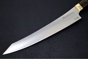 Messermeister Kawashima Series - 10" Slicer Knife - Takefu San Mai Blade - Powdered SG2 Steel - Walnut Pakkawood Handle - Made in Seki City, Japan - Northwest Knives