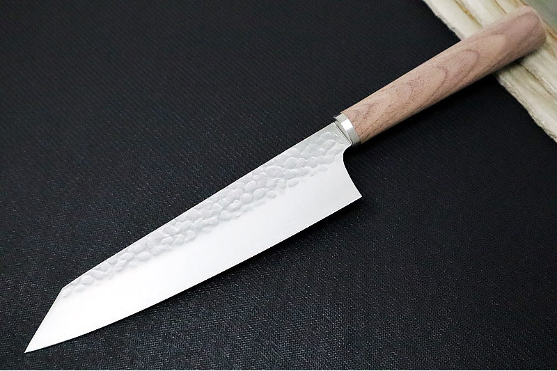 KIWAMI - 7" Bunka Knife - Tsuchime San-Mai VG-10 Steel - Rounded Wood Handle - Made in Seki City, Japan