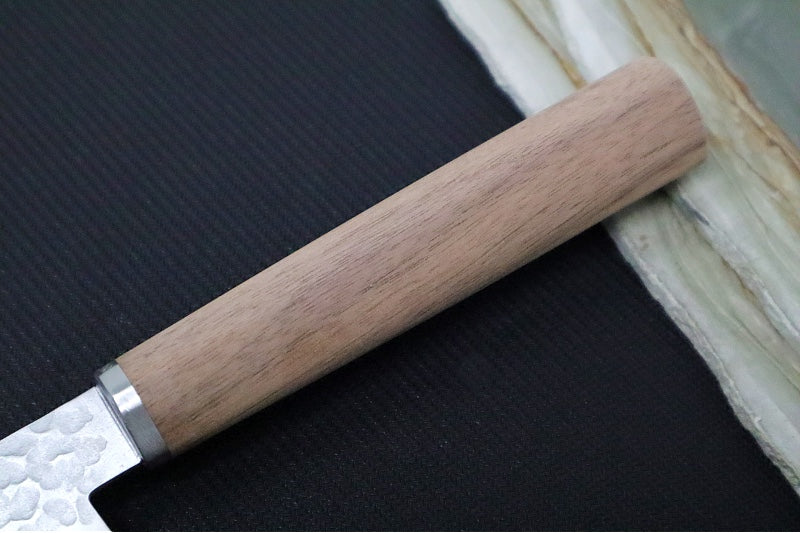 KIWAMI - 7" Nakiri Knife - Tsuchime San-Mai VG-10 Steel - Rounded Wood Handle - Made in Seki City, Japan