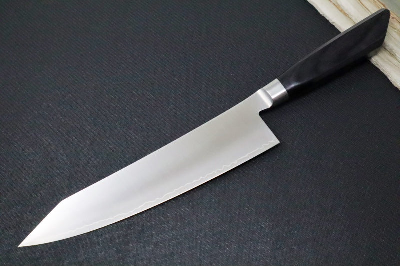 KIWAMI - 8.25" Gyoto Knife - San Mai ZDP189 - Black Pakkawood Handle - Made in Seki City, Japan