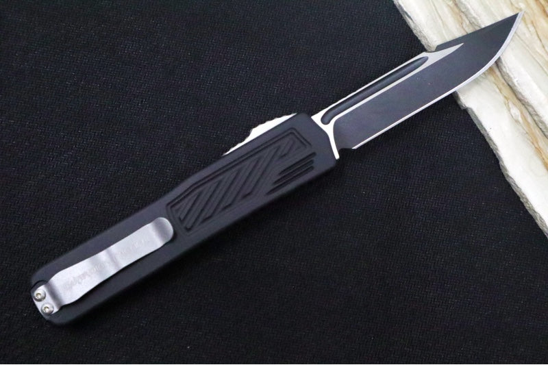 Guardian Tactical Scout OTF - Black Anodized Aluminum Handle / Black 2-Toned Single Edge Blade 143211 - Northwest Knives