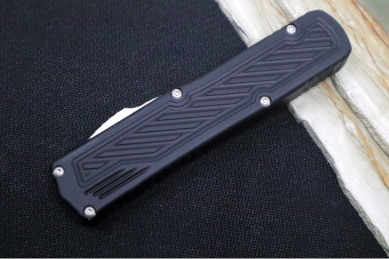 Guardian Tactical Scout OTF - Black Anodized Aluminum Handle / Black 2-Toned Single Edge Blade 143211 - Northwest Knives