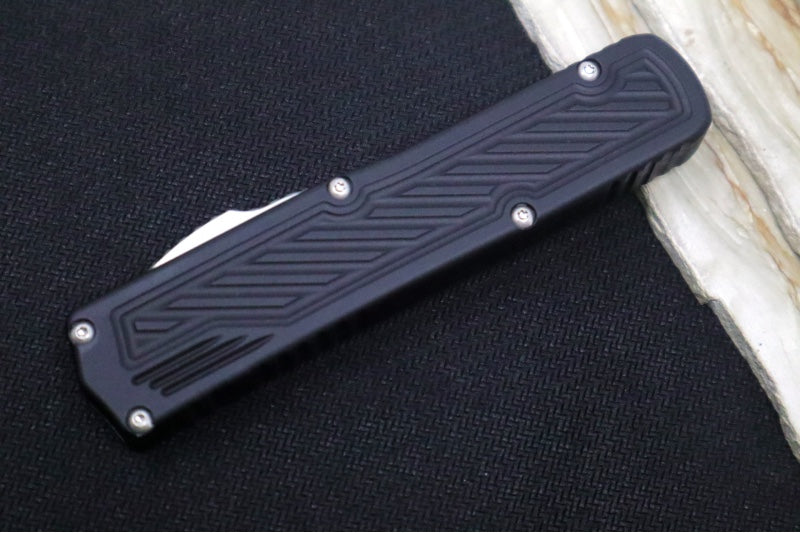 Guardian Tactical Scout OTF - Black Anodized Aluminum Handle / Stonewashed Single Edge Blade 143511 - Northwest Knives