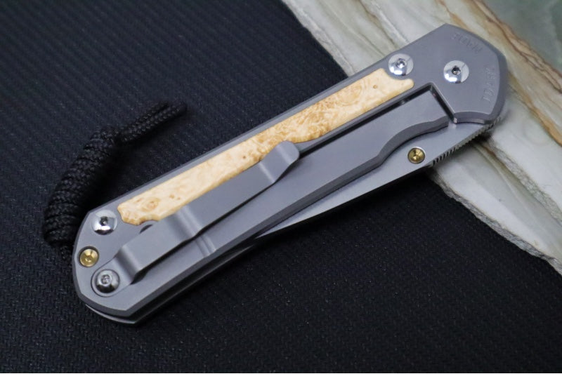 Chris Reeve Large Sebenza 31 - Drop Point Blade / Box Elder Inlay / CPM-Magnacut (A2) L31-1108
