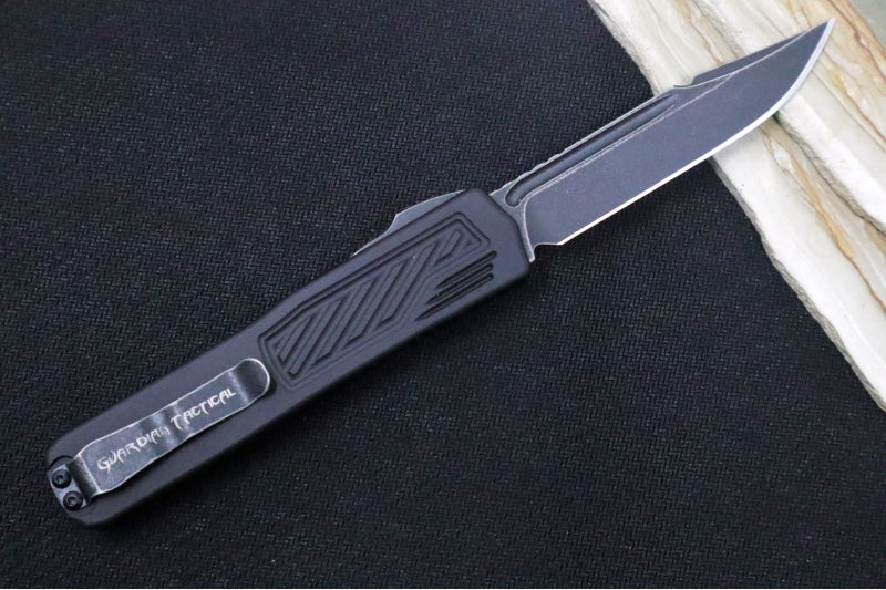 Guardian Tactical Scout OTF - Black Anodized Aluminum Handle / Dark Stonewashed Single Edge Blade 143611 - Northwest Knives