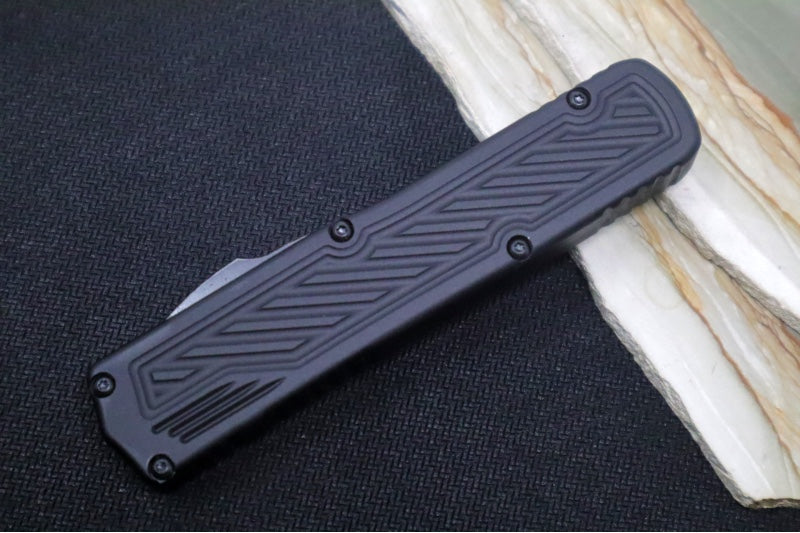 Guardian Tactical Scout OTF - Black Anodized Aluminum Handle / Black Tactical Single Edge Blade 143111
