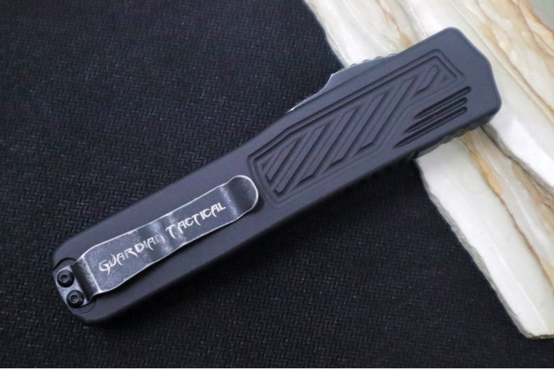 Guardian Tactical Scout OTF - Black Anodized Aluminum Handle / Black Tactical Single Edge Blade 143111 - Northwest Knives