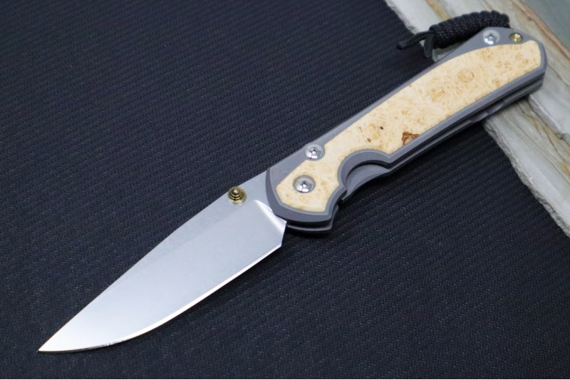 Chris Reeve Large Sebenza 31 - Drop Point Blade / Box Elder Inlay / CPM-Magnacut (A4) L31-1108