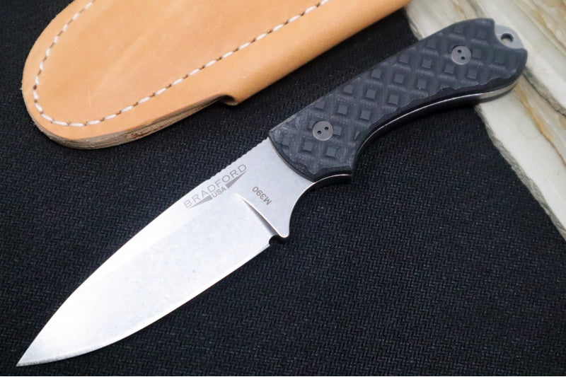 Bradford Knives Guardian 3.2S - Textured Black G-10 Handle / M390 Steel / Sabre Grind 3.2S-001-M390